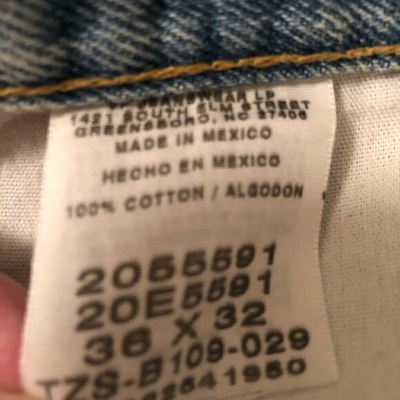 Lee Jeans Blue Denim Relaxed Fit Straight Leg Light Distressed Men's W 36 L 32 - Picture 10 of 12